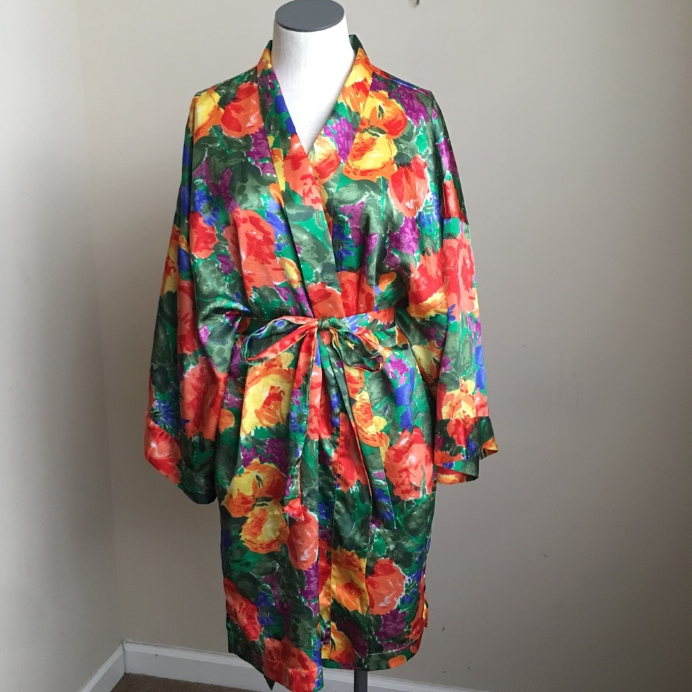 Vintage Victoria’s Secret Floral Satin Robe